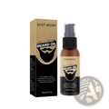 East moon brand beard care oil moisturizing men’s styling treatment in brown glass bottle with black pump and gold black label