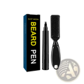 Black east moon beard filler pen and matching brush with sleek compact design for waterproof grooming kit