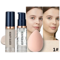 Pink silicone beauty blender sponge from beauty glazed makeup set for applying liquid foundation and primer