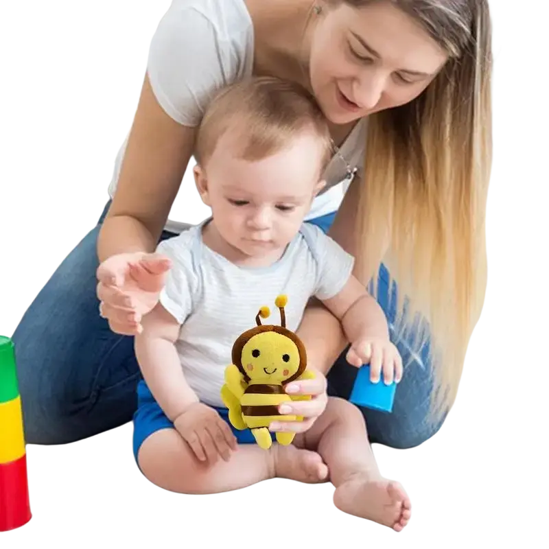 Yellow and brown soft plush bee stuffed animal cute bee stuffed toy for kids and collectors