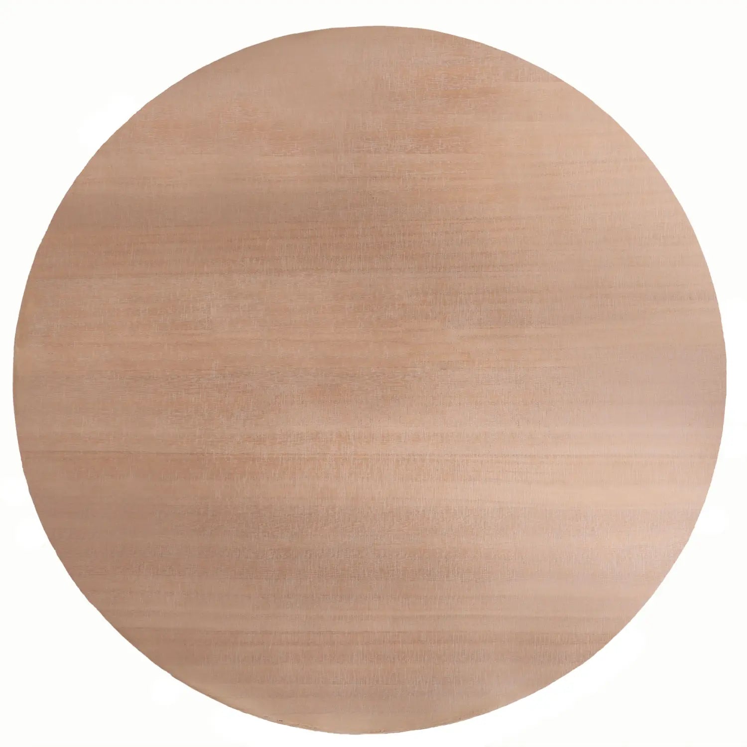 Mesa de centro redonda de madera de 31 pulgadas, con acabado liso color marrón claro y vetas de madera visibles, con diseño de acento natural en dos niveles.