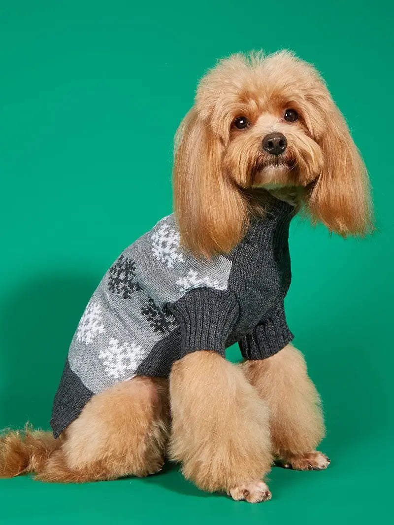 Suéter de Navidad para Perro Copo de Nieve Ropa de Invierno para Mascotas