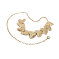 Gold-toned designer big lover heart waist chain featuring textured heart-shaped pendants linked by a delicate chain