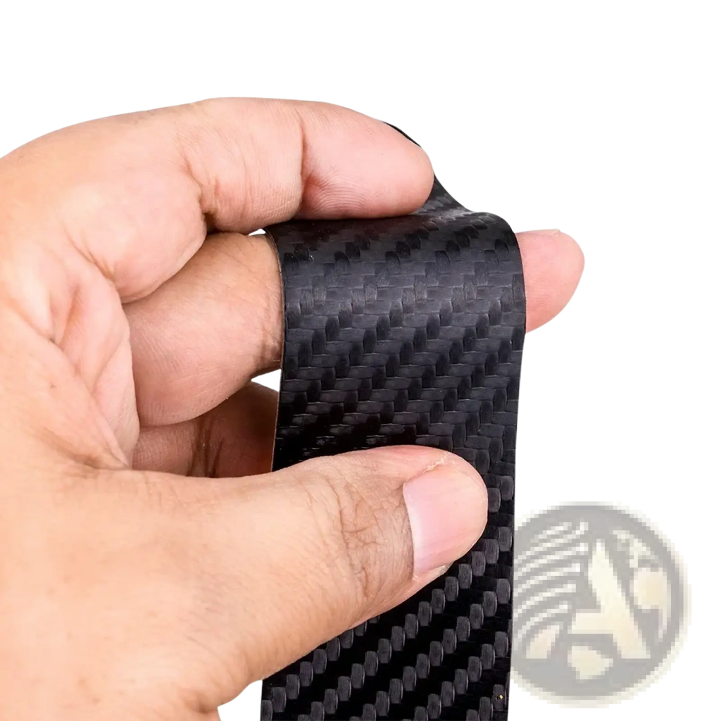 Black carbon fiber textured strip of bike chain protector pvc frame guard in black for bicycle protection