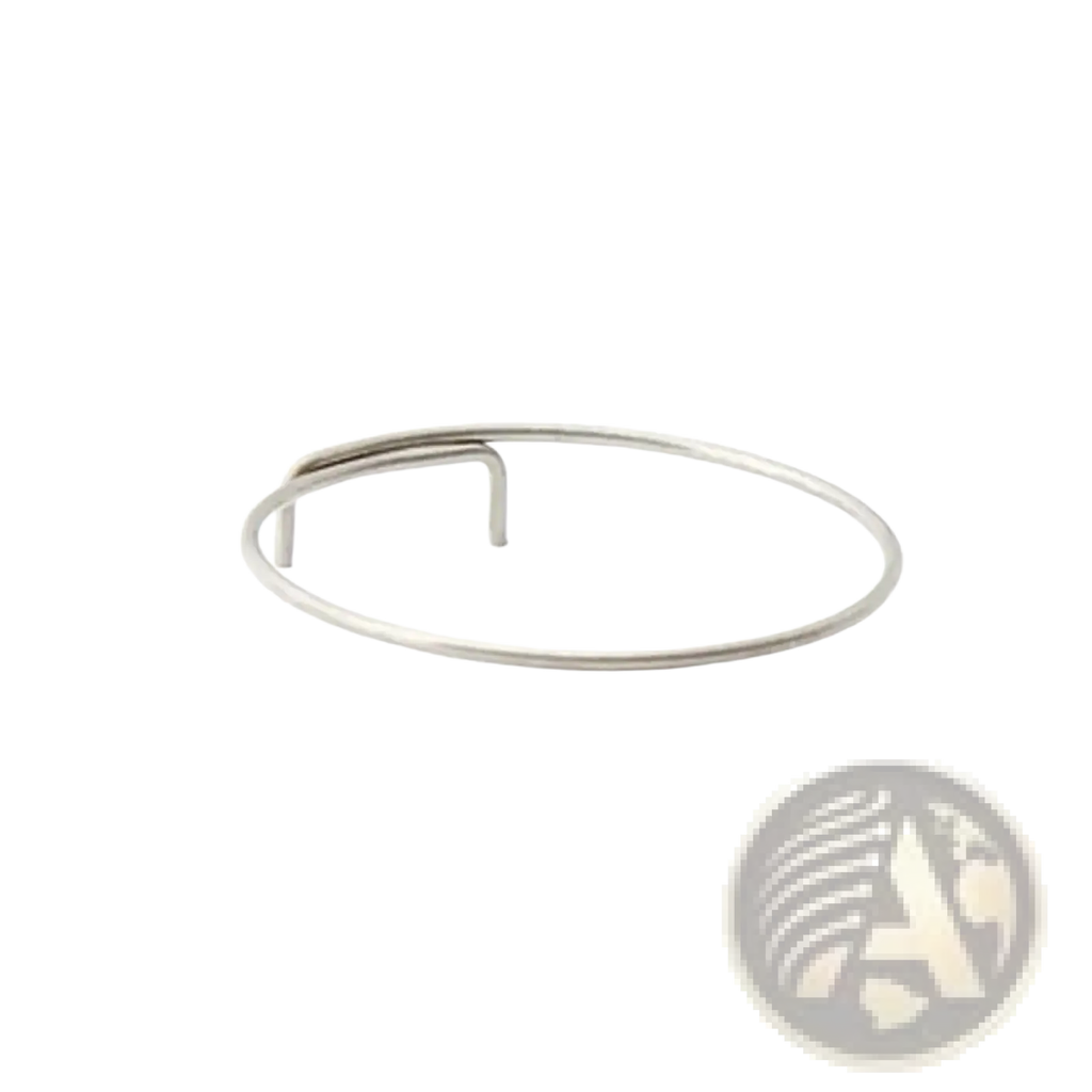 A sleek silver bike hub ratchet spring and pawl set with a polished finish and open clasp design