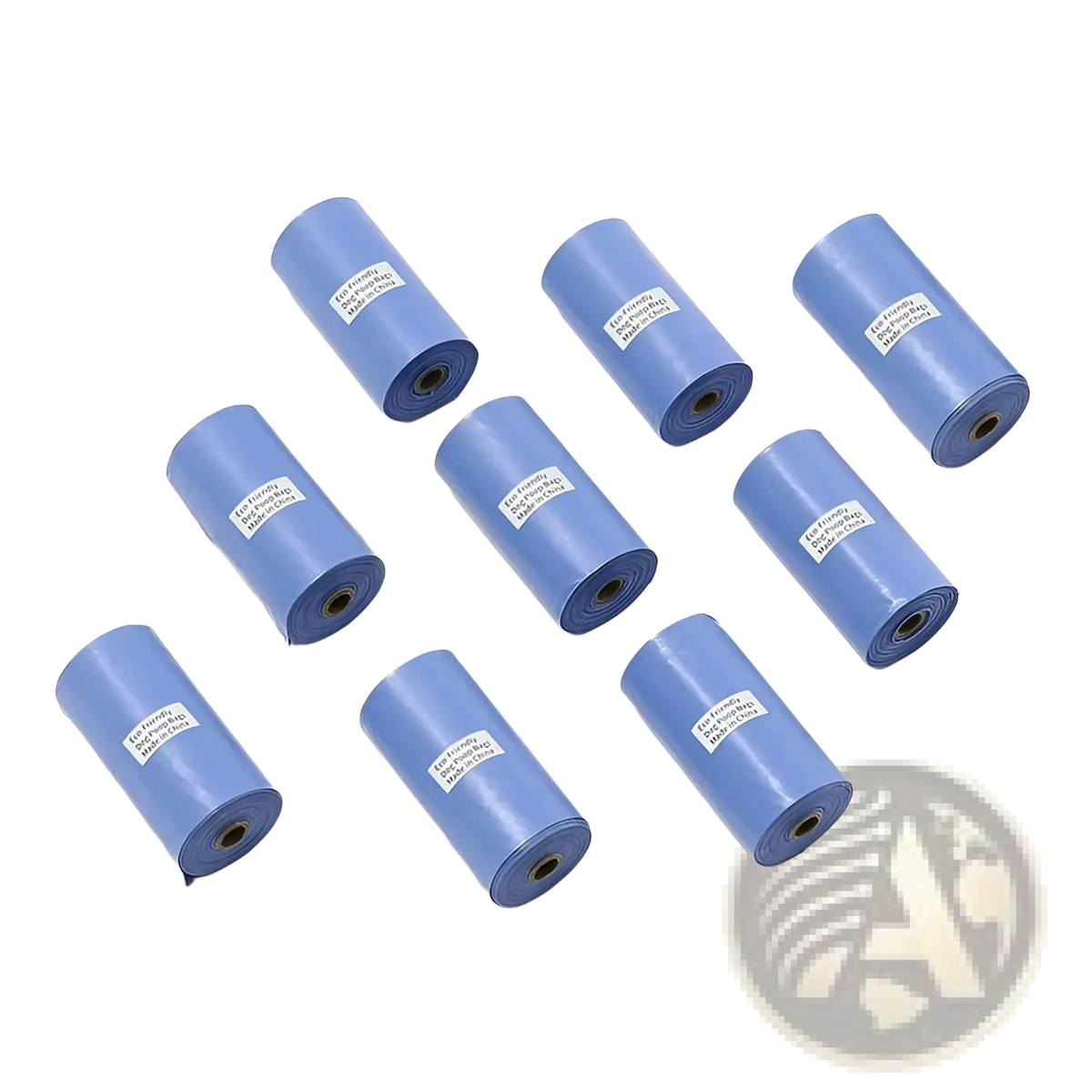 Blue plastic roll of biodegradable dog waste bags eco friendly pet garbage bags for convenient clean up