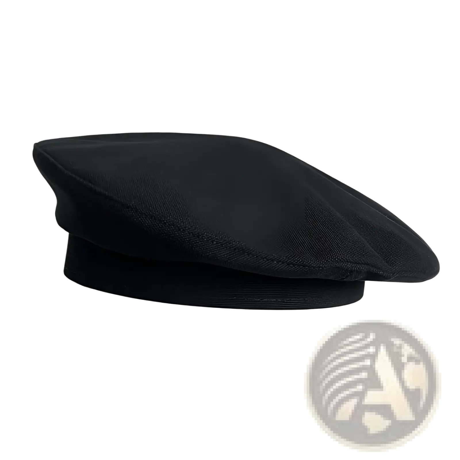 Black beret wool painter cap for women with a soft structured crown and a snug-fitting brim