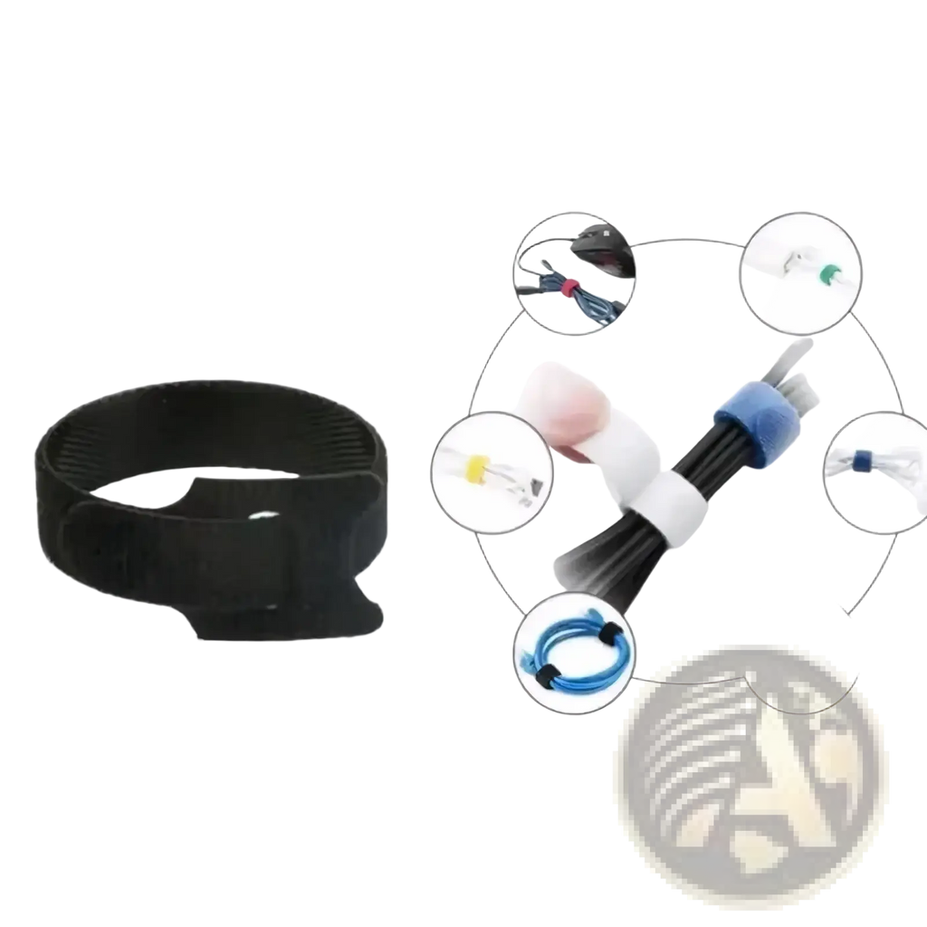 Black velcro cable ties 50 pieces for wire management and cable organization straps in durable material