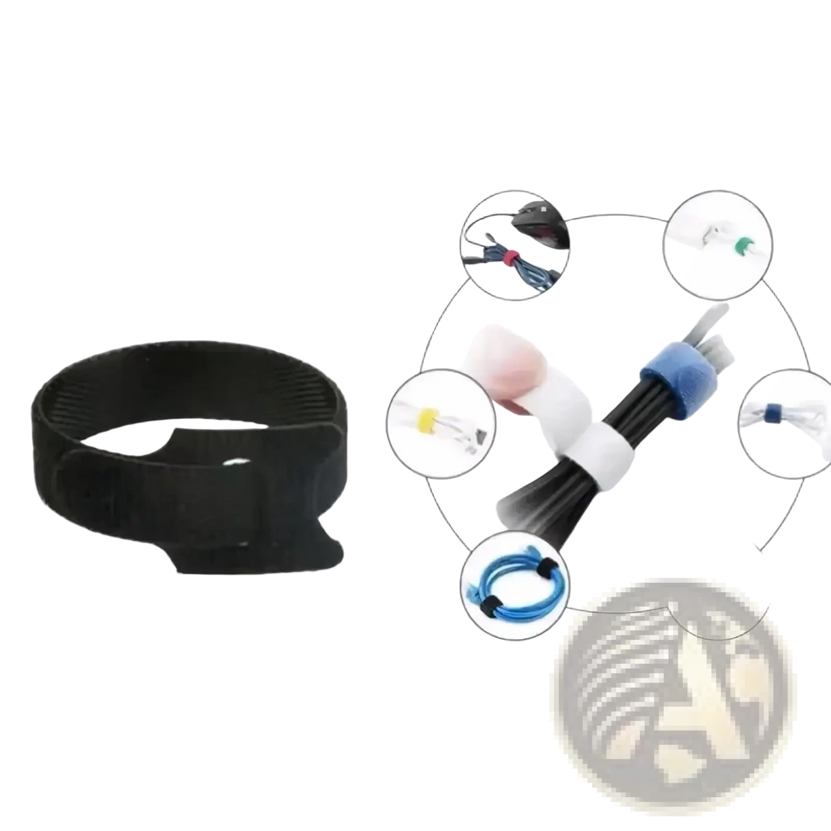 Black velcro cable ties 50 pieces for wire management and cable organization straps in durable material