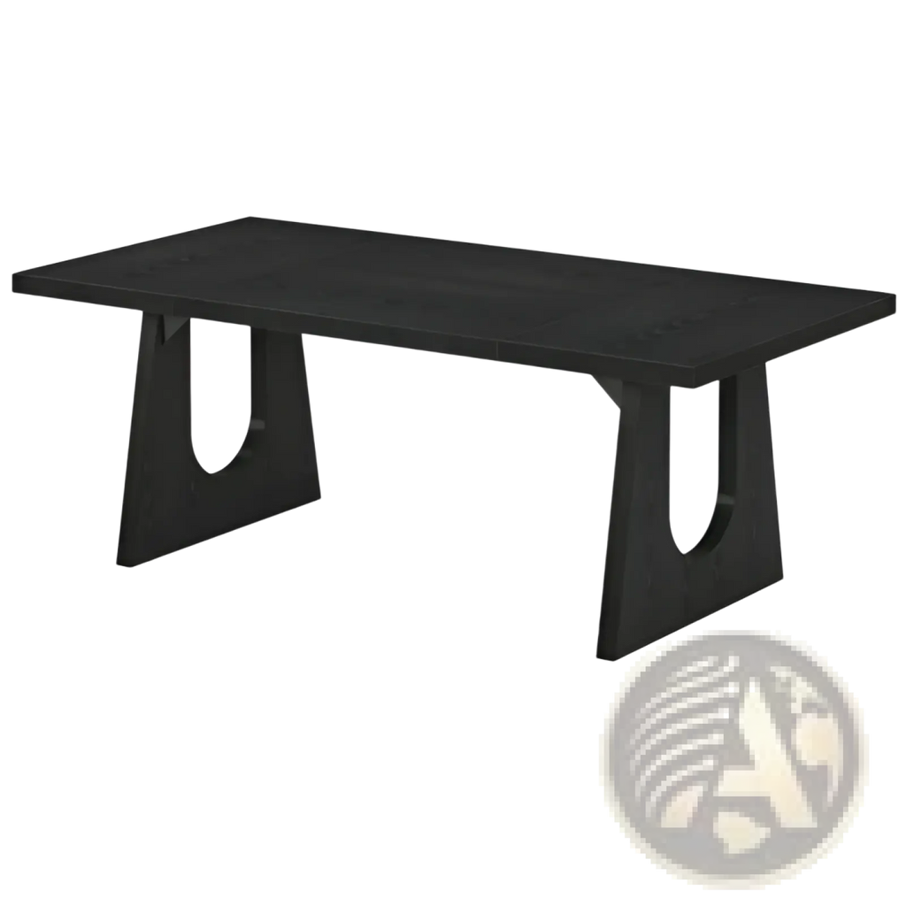 Black executive desk 70 inch modern wood table with black oak top and sleek legs featuring u-shaped cutout design