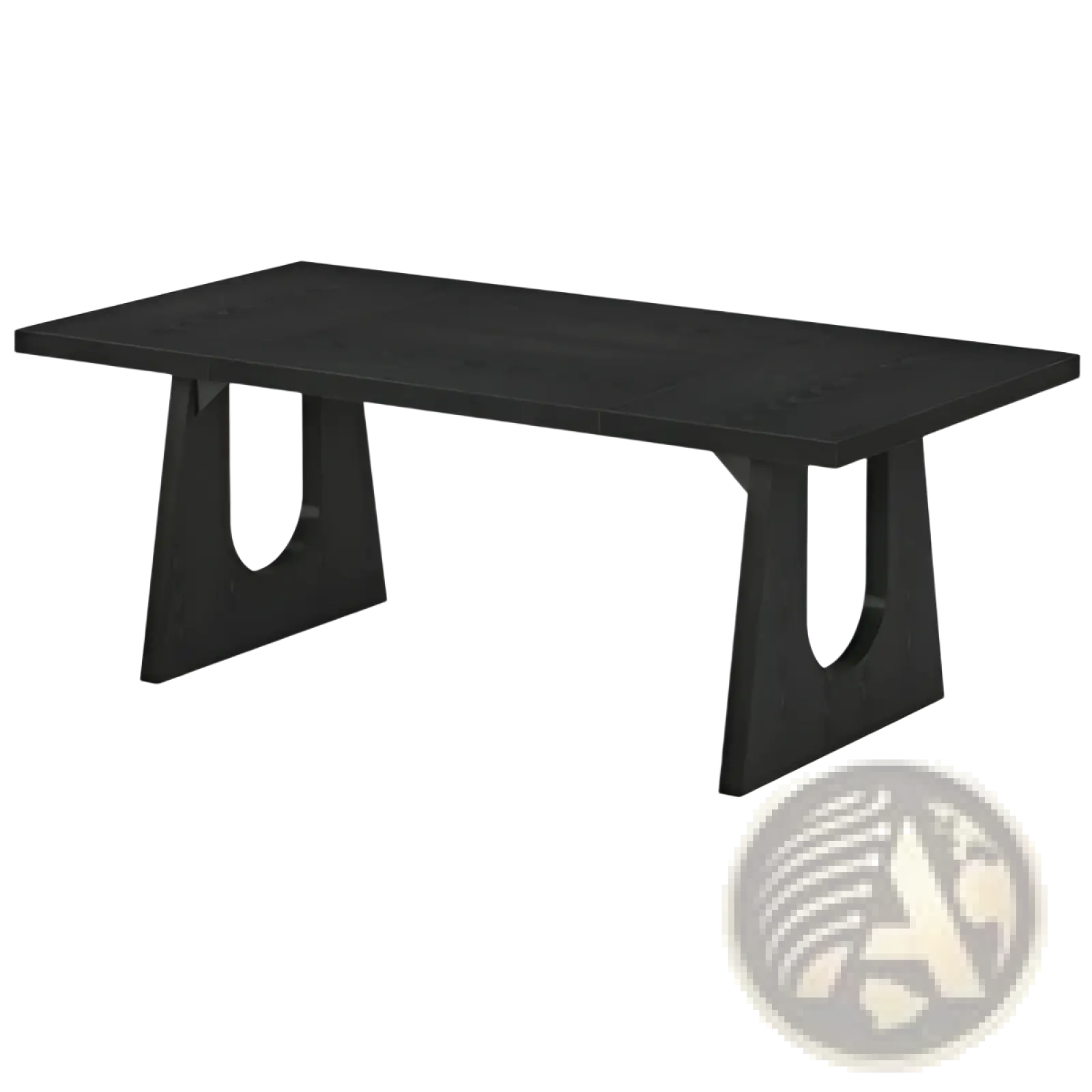 Black executive desk 70 inch modern wood table with black oak top and sleek legs featuring u-shaped cutout design
