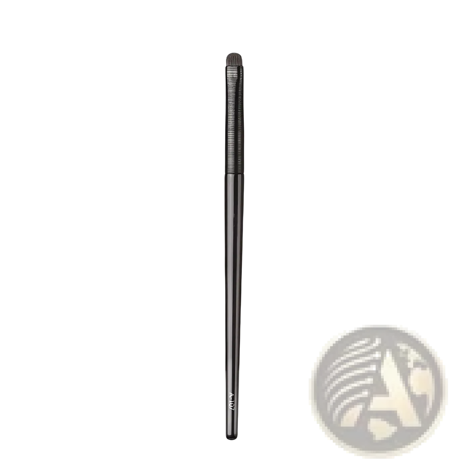 A sleek black eye detail shadow brush with textured grip and fine bristles from the black eye makeup brush set 10 piece matte tools