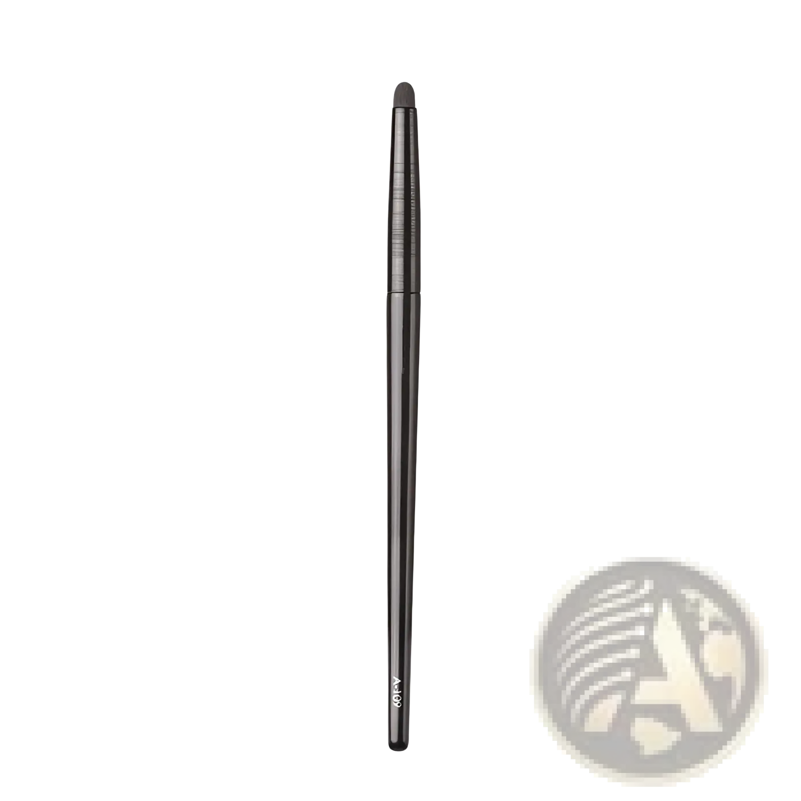 Black tapered detail makeup brush with fine bristles and metallic finish from black eye makeup brush set 10 piece matte tools