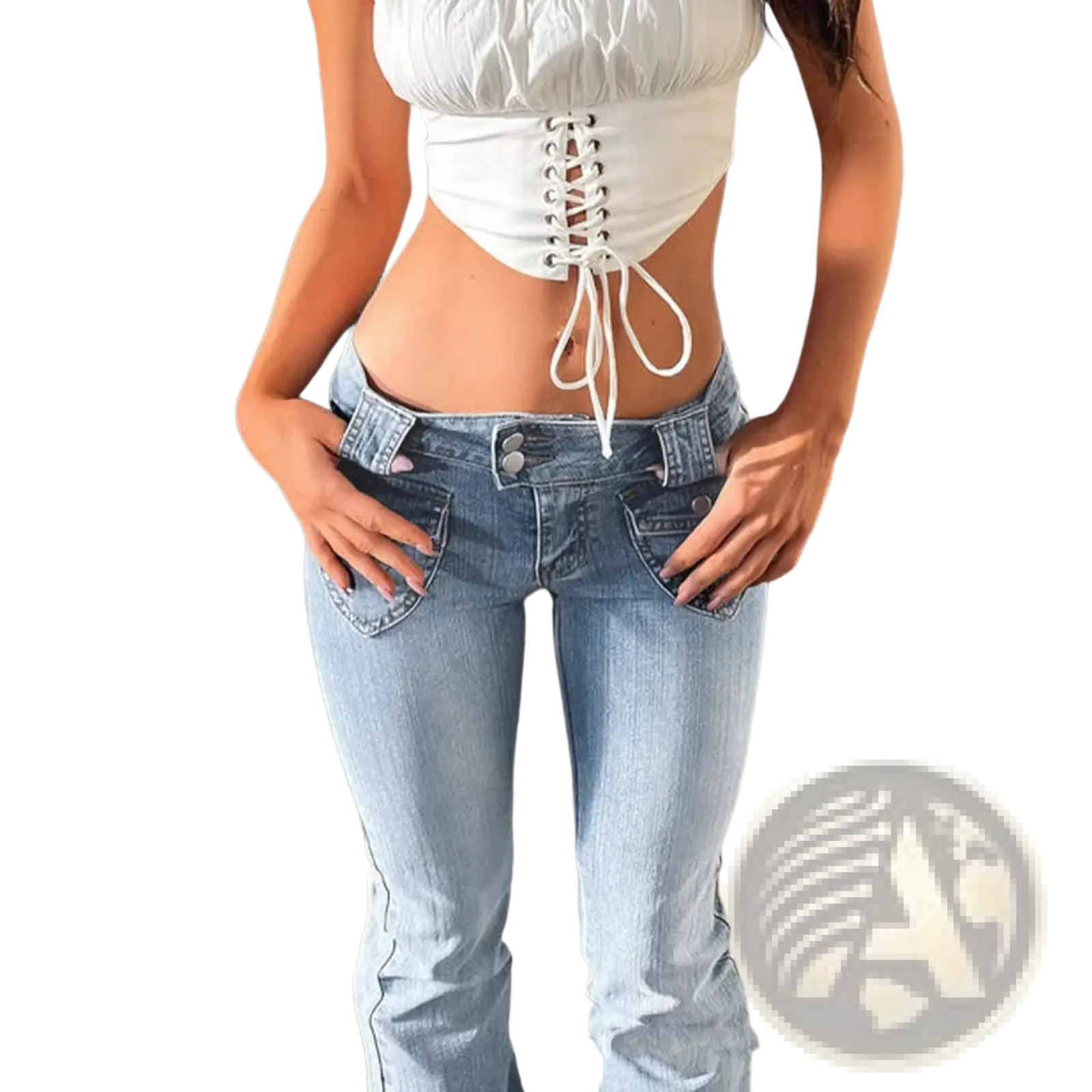 Light-wash denim flare jeans with high waist front pockets black flared denim jeans high elasticity slim fit
