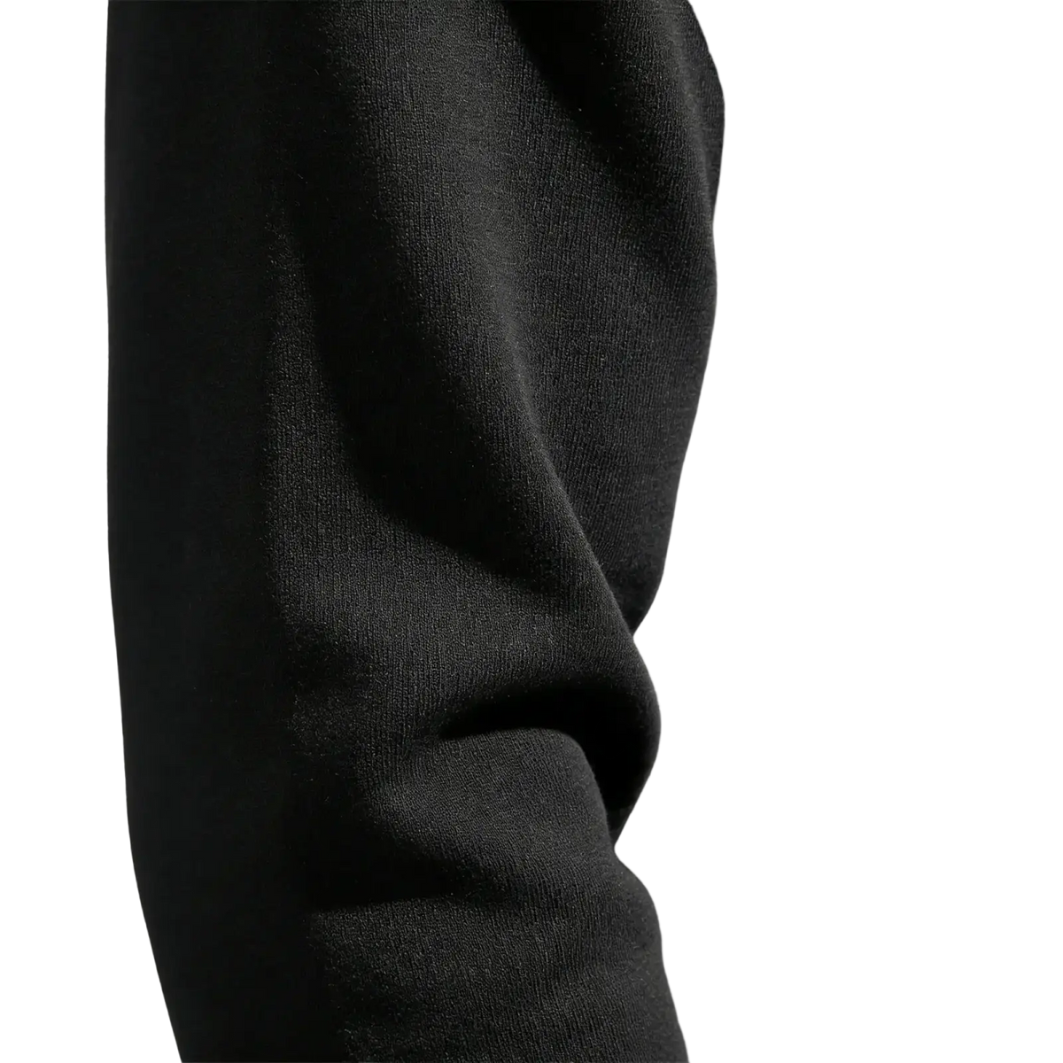 Black graphic knit hoodie unisex casual pullover featuring a soft textured black knit fabric sleeve