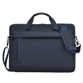 Dark navy blue laptop tote bag business briefcase with sleek minimalist design and adjustable shoulder strap