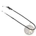 Black motorcycle clutch cable with textured grip handle and metallic ends for reliable performance and durability