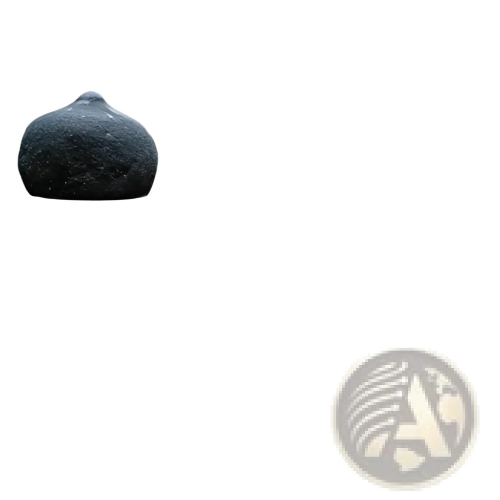 Dark gray slate stepping stones with rough edges set in black river rocks 2-3 inch polished pebbles 38lbs bed