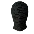 Black spandex full face mask 2 pack featuring a black balaclava with a textured perforated design