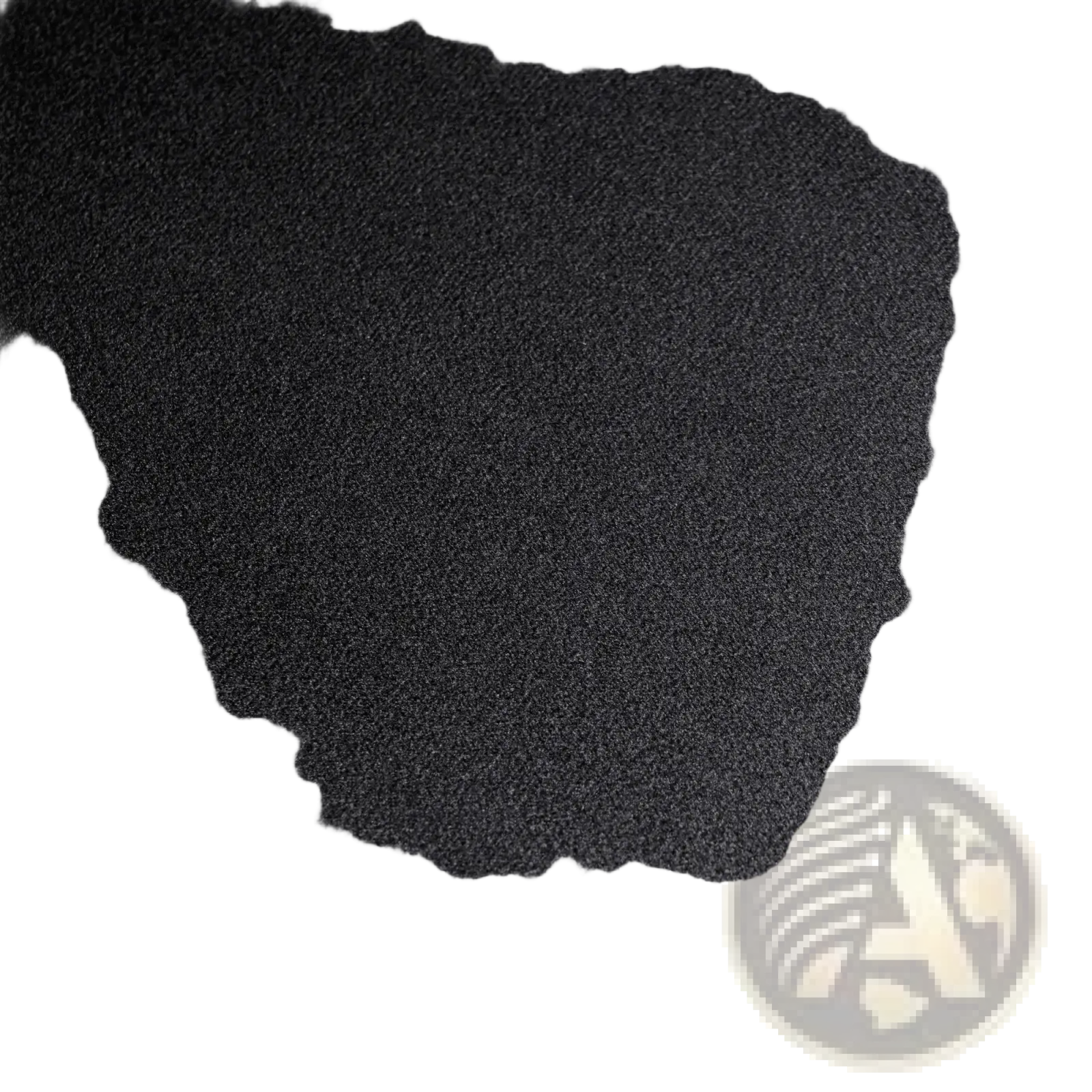Black velvet tufted wingback accent chair fabric showing black textured velvet with subtle uniform grain