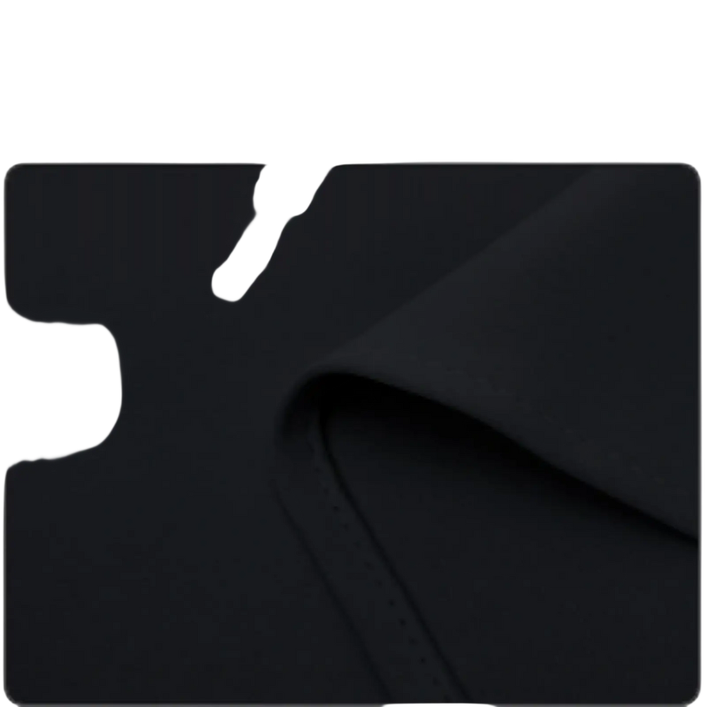Black fabric with precise hemming on the edge of blackout curtains 3 layer grommet pair 132cm x 114cm