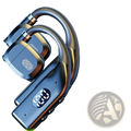 Black and gold bluetooth 5.4 wireless gaming sports earbuds with sleek curved design and led display charging case