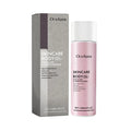 Pink oceaura skincare body oil for scars and stretch marks in a sleek transparent bottle with white cap and gray packaging