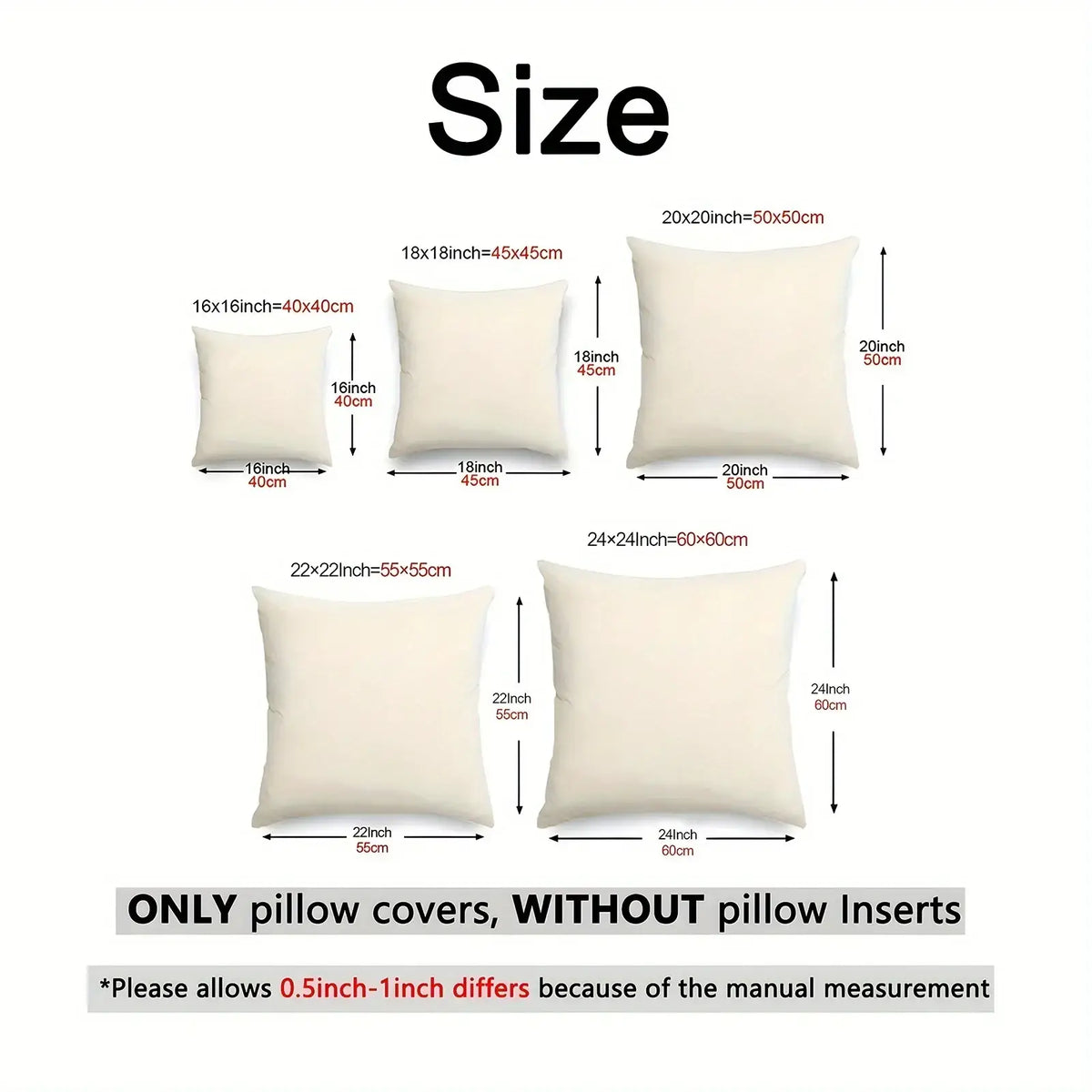 Off-white boho geometric throw pillow covers set of 4 in various sizes made of soft fabric with clean edges