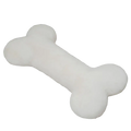 White plush faux fur bone shape plush pillow soft nap cushion with kawaii bone shape design for pets