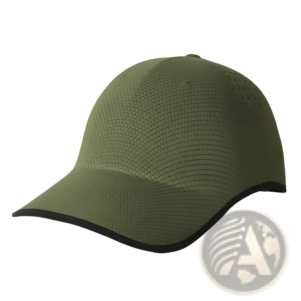 Breathable mesh baseball cap for men in olive green with black trim featuring lightweight mesh material
