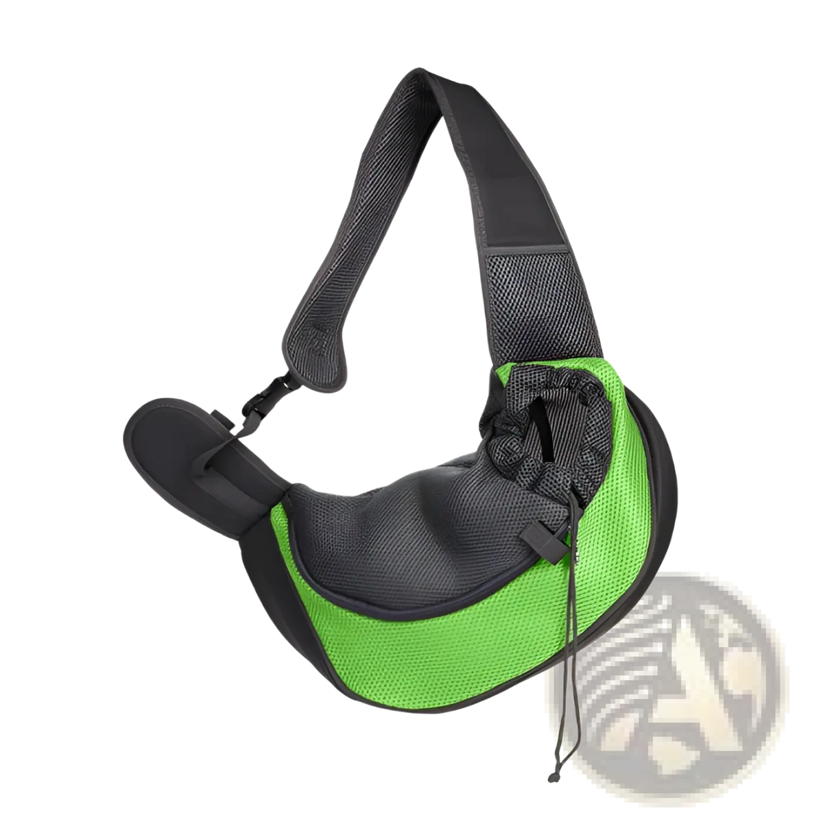 Bright green and black breathable mesh pet carrier backpack with adjustable shoulder strap for comfortable transport