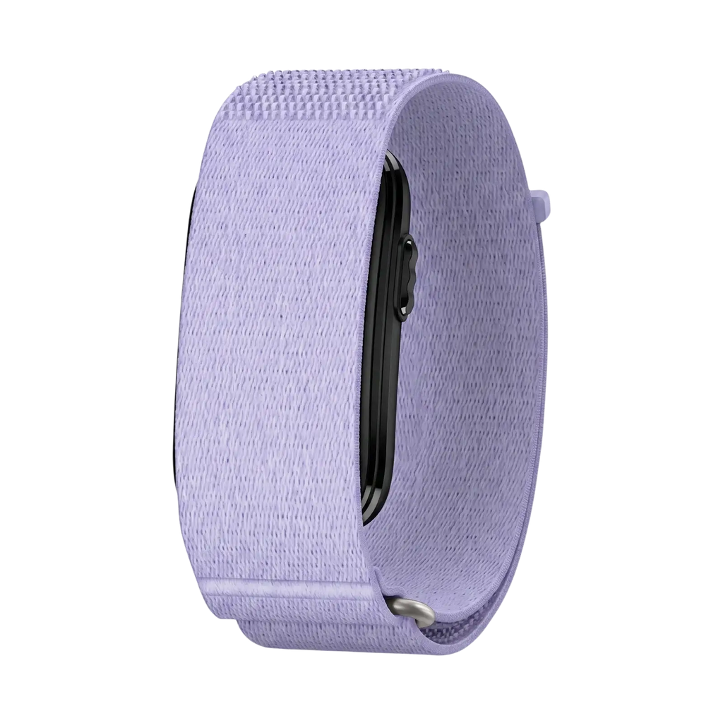 Lavender breathable replacement strap for cirqa smart band made of woven nylon adjustable sport watch strap