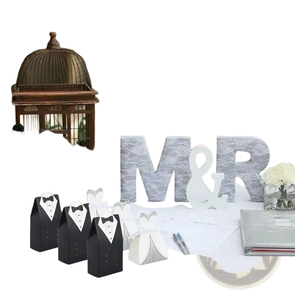 Black tuxedo-themed paper wedding favor candy boxes with white bow ties and silver accents 50 pack for bride and groom