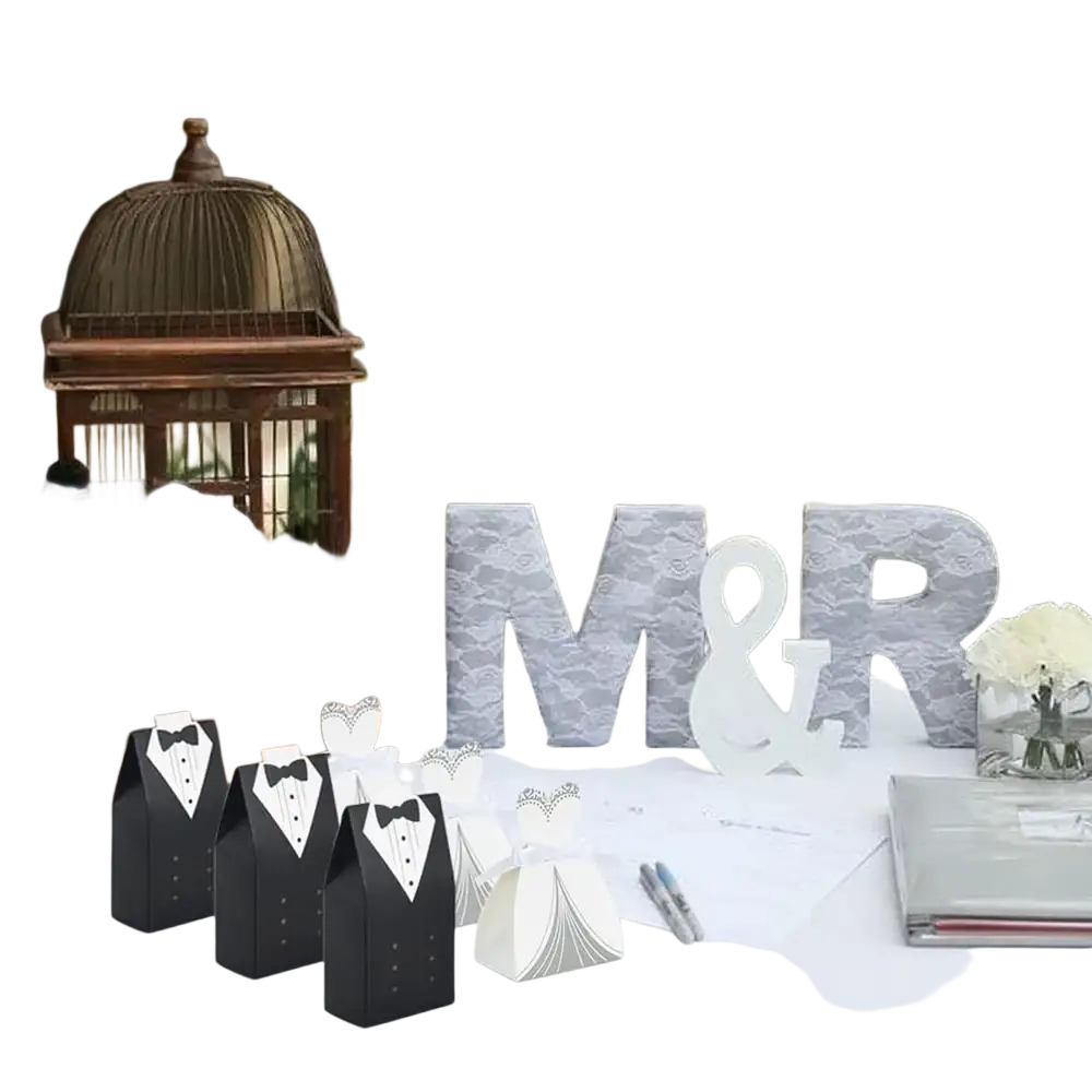 Black tuxedo-themed paper wedding favor candy boxes with white bow ties and silver accents 50 pack for bride and groom