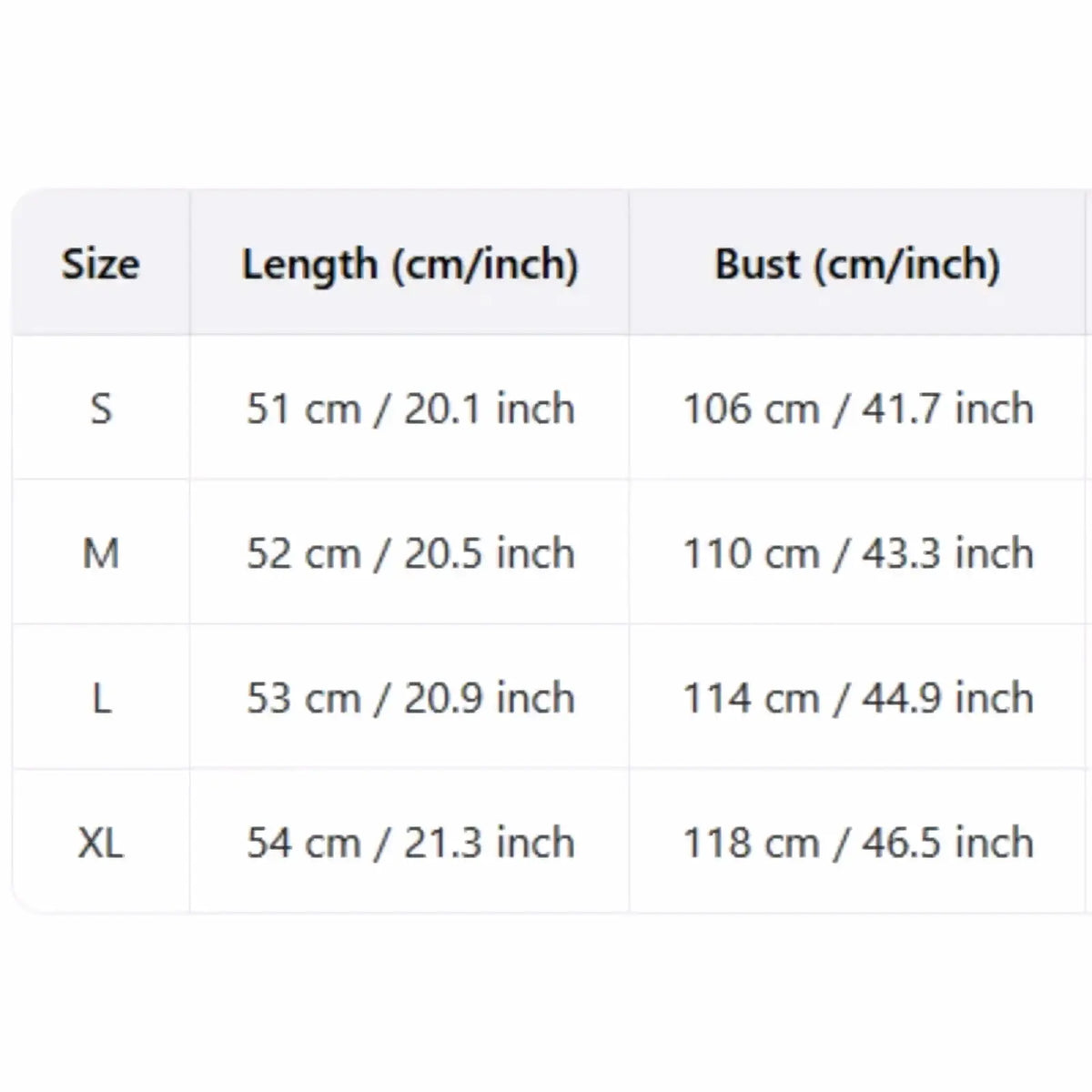 Size chart for brown leather vest women retro buttoned outerwear showing measurements in cm and inches sizes s to xl