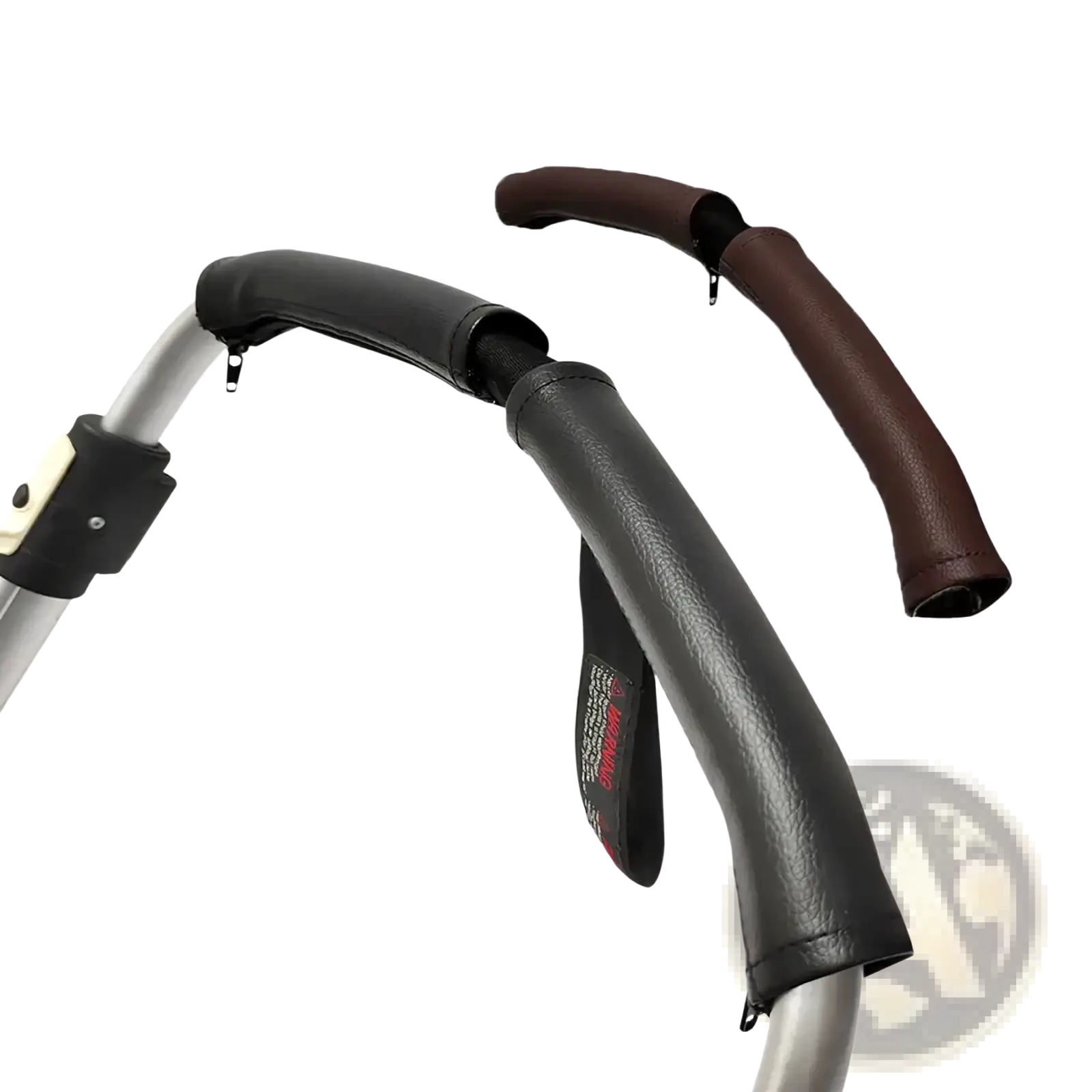 Black and brown leatherette handle grips for bugaboo bee pu leather stroller covers compatible with bee5 bee3 bee+ models