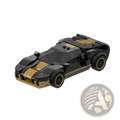 Black and gold lego-style race car model toy with sleek aerodynamic design 264 pieces building blocks