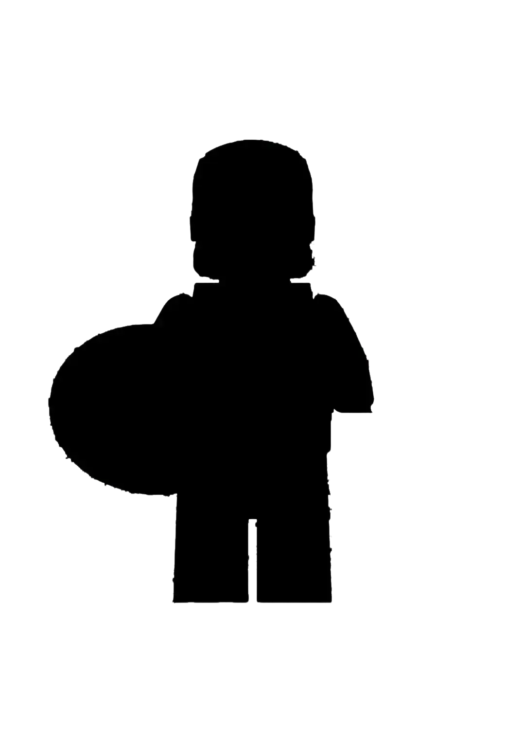 Black silhouette lego star wars stormtrooper minifigure holding round object building block x0258 x0259 anime hero figure