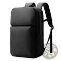 Black bange business commuter backpack with large capacity laptop bag featuring subtle textured pattern and minimalist design