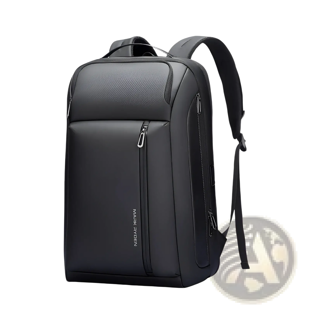 Black mark-ivden business travel backpack sleek oxford laptop bag in black with multiple zippered compartments and modern design
