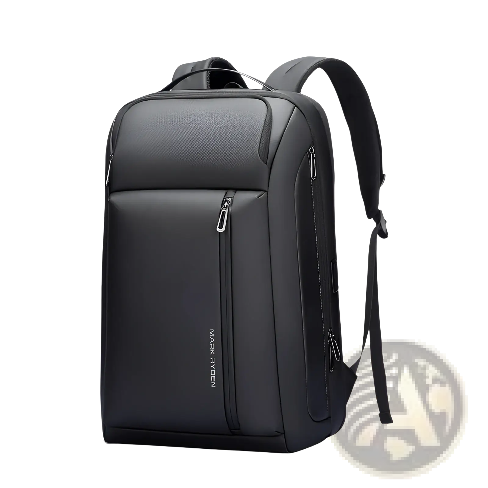 Black mark-ivden business travel backpack sleek oxford laptop bag in black with multiple zippered compartments and modern design