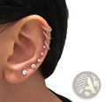 Silver diamond stud earrings with sleek minimalist design from butterfly and diamond alloy earring and ear cuff set