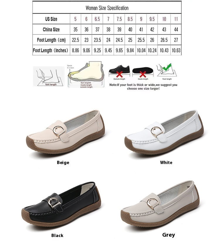 Women’s Soft Flat Loafers with Comfortable Beef Tendon Sole