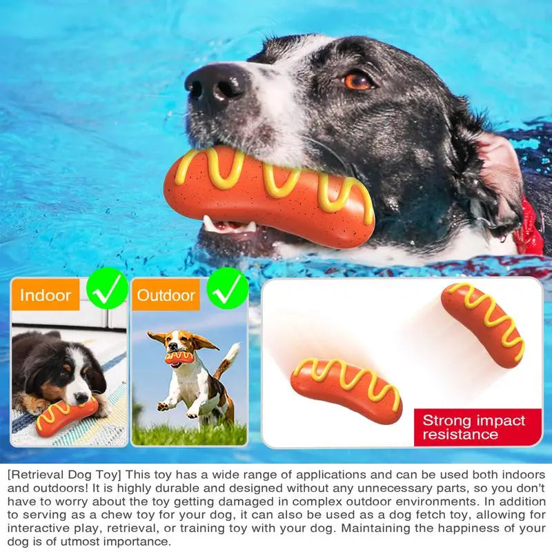Jouet à mâcher indestructible pour chien, caoutchouc avec bruit de sifflement, nettoie-dents