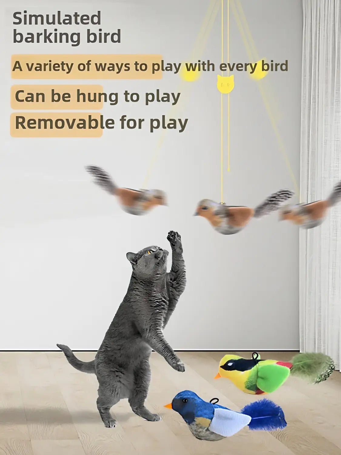Bird Sound Pet Toy Durable Anti Anxiety Relief
