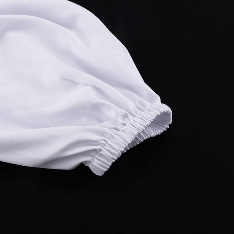 white high waisted balloon jogger pants featuring a white elasticated cuff made from soft cotton or similar fabric.