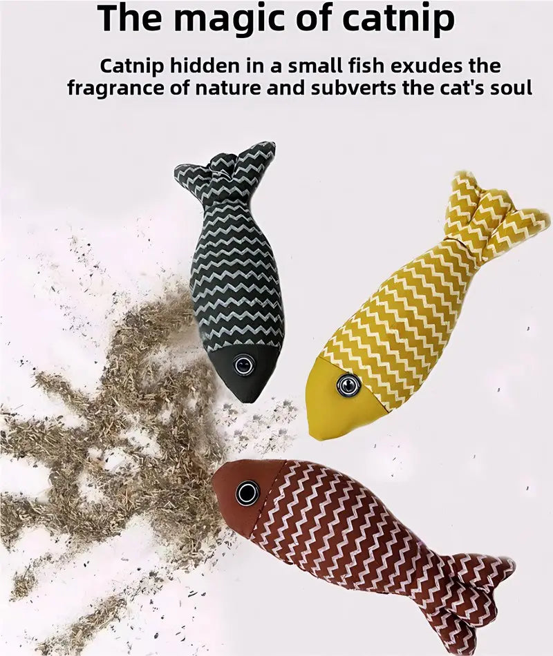 Catnip Fish Toy for Cats of All Ages 3 Colors