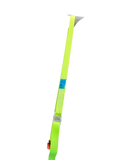 Cab Lok motorhome seat strap for Fiat Ducato Boxer Relay with bright lime green webbing and silver metal buckle