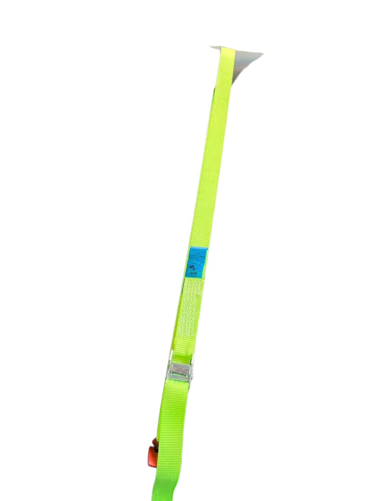 Cab Lok motorhome seat strap for Fiat Ducato Boxer Relay with bright lime green webbing and silver metal buckle