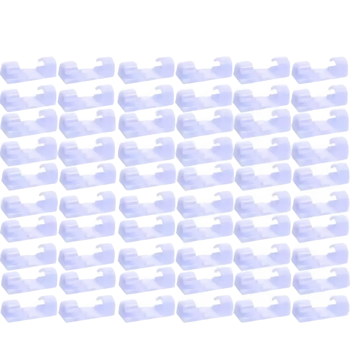 Transparent plastic cable ties 60 pieces in cable clips organizer set for secure and tidy cable management